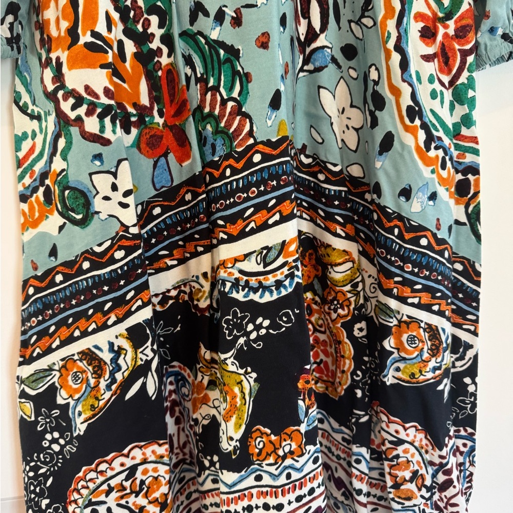 Anthro Akemi + Kim Beaded Embroidery Rayon Dress Multi Color Sz 4 NWT - Picture 6 of 10